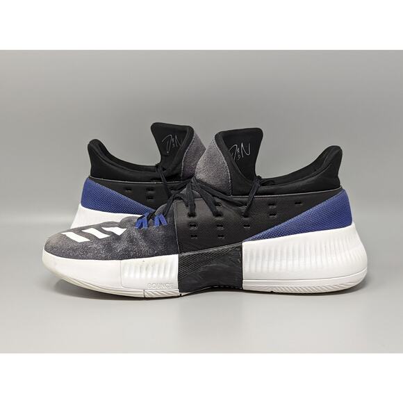 Adidas Men\'s Bounce Damian Lillard 3 Black Blue Basketball Shoes Size 11.5 main image 4